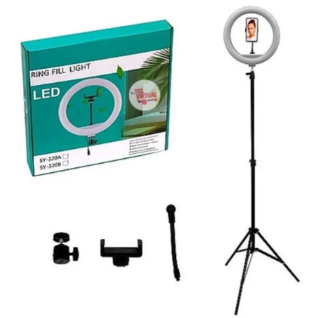 Aro de Luz LED ''12''con Trípode y Control – Ideal para Fotos, Videos y Streaming