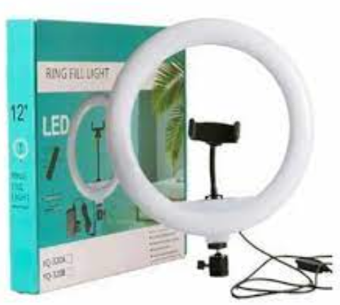 Aro de Luz LED ''12''con Trípode y Control – Ideal para Fotos, Videos y Streaming